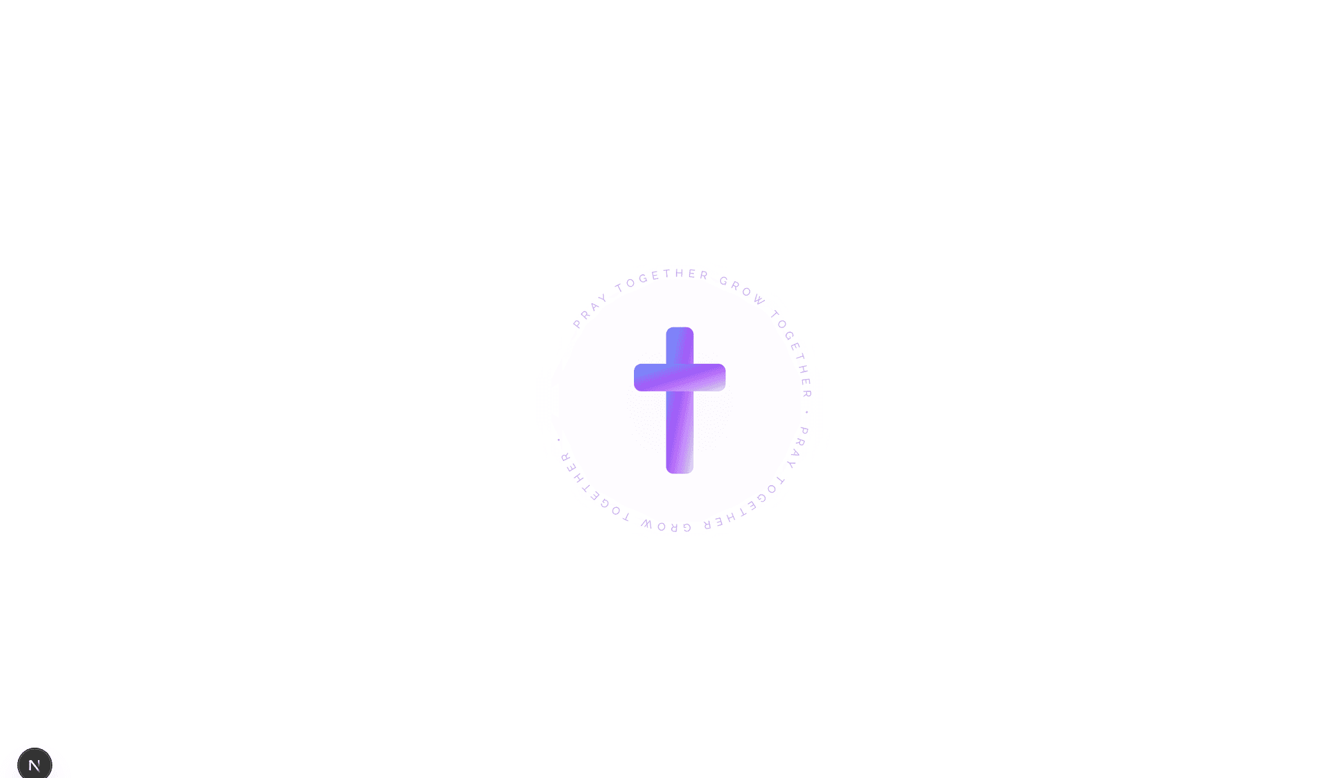 Intercessa app loading screen on a phone mockup